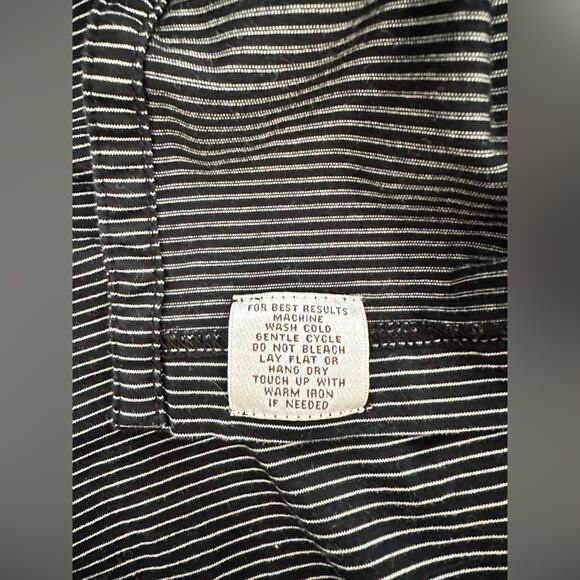 Peter Millar Polo Shirt Size XL Golf White Pin Stripe Black Cotton Collared - Picture 6 of 6